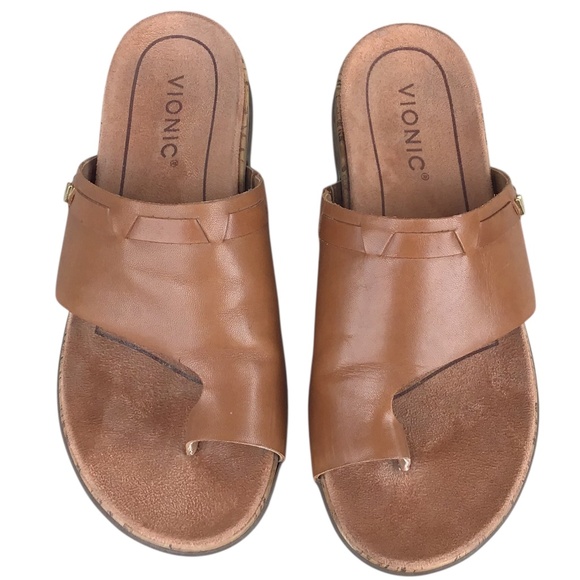 Vionic Leather Sandals - Picture 2 of 16